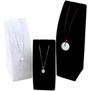 Women Simple Ice Fleece Flannel Vertical Jewelry Display Stand Set