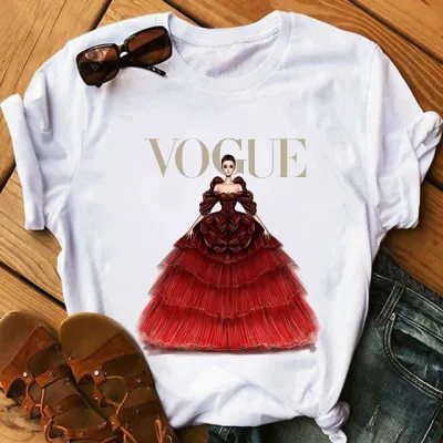Women Fashion Printed Short Sleeve T-Shirt