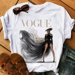 Women Fashion Printed Short Sleeve T-Shirt
