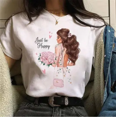 Women Casual Sunflower Print Short-Sleeved T-Shirt