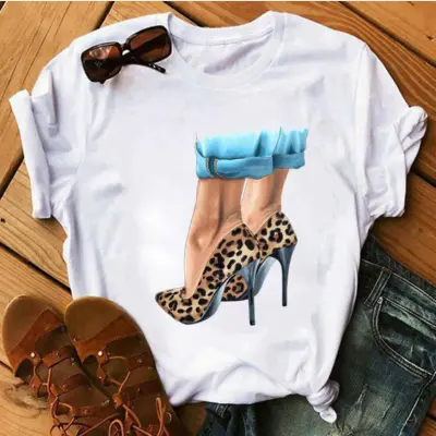Women Casual Sunflower Print Short-Sleeved T-Shirt