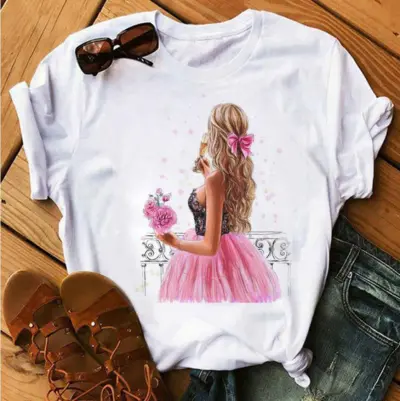 Women Casual Sunflower Print Short-Sleeved T-Shirt