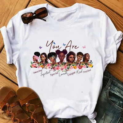 Summer Women Casual Cartoon Girl Printed Short-Sleeved T-Shirt