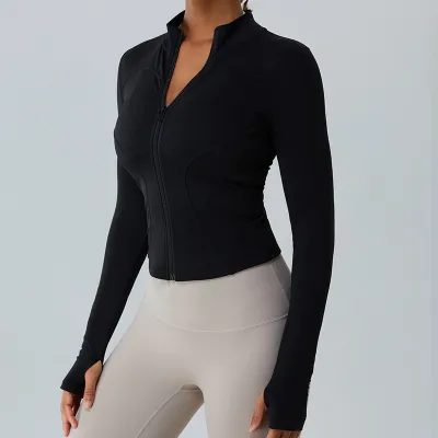 Women's Warm Fleece Yoga Long Sleeve Top