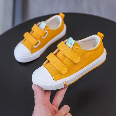 Kids Unisex Fashion Casual Basic Velcro Low Top Canvas Shoes