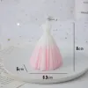 Pink Contrast Color Wedding Dress (White Peach Oolong)