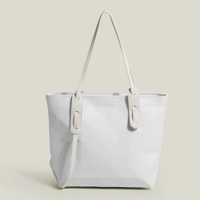 Women Fashionable Simple Rhombic Large Capacity PU Shoulder Tote Bag