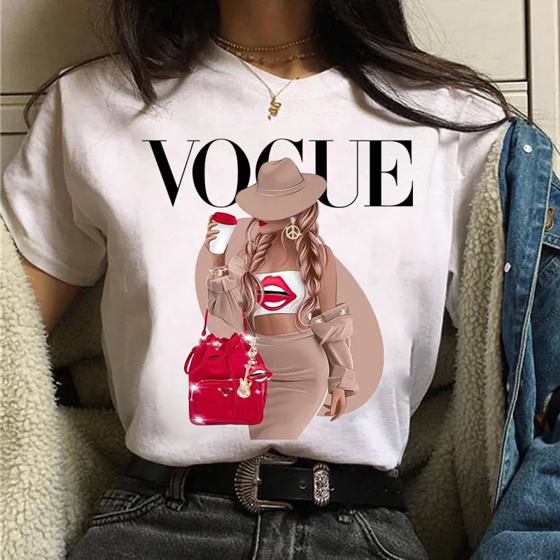Women Modal Printed Short Sleeve T-Shirt Sweet Fresh Style