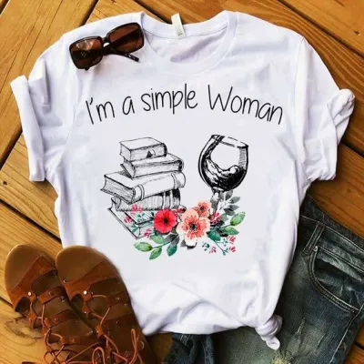 Women Casual Crewneck Short-Sleeved T-Shirt with Geometric Print