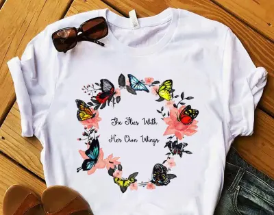Women Casual Printed Short-Sleeve T-Shirt Loose Fit Modal