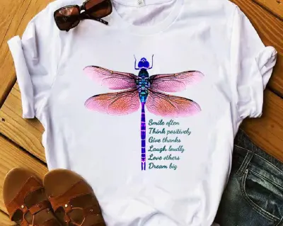 Women Casual Printed Short-Sleeve T-Shirt Loose Fit Modal