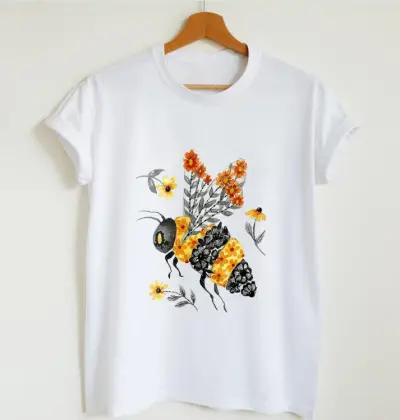 Women Casual Printed Short-Sleeve T-Shirt Loose Fit Modal
