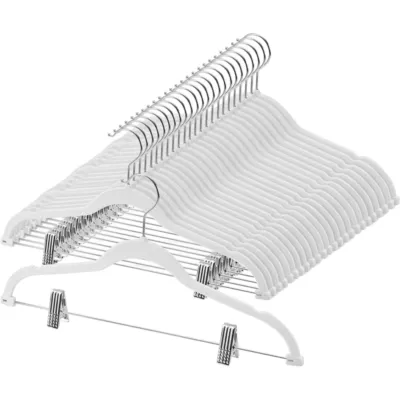 Adult Flocking Hanger Pants Rack With Clip for Home