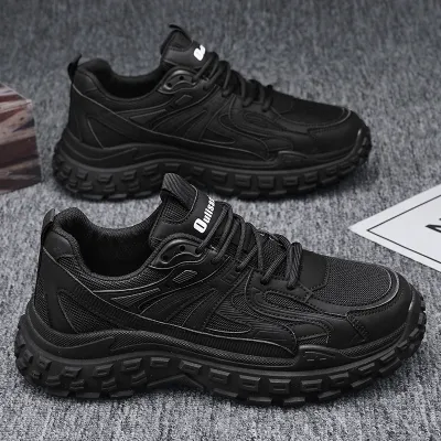 Men Fashion Letter Lace-Up Mesh Thick-Soled Sneakers