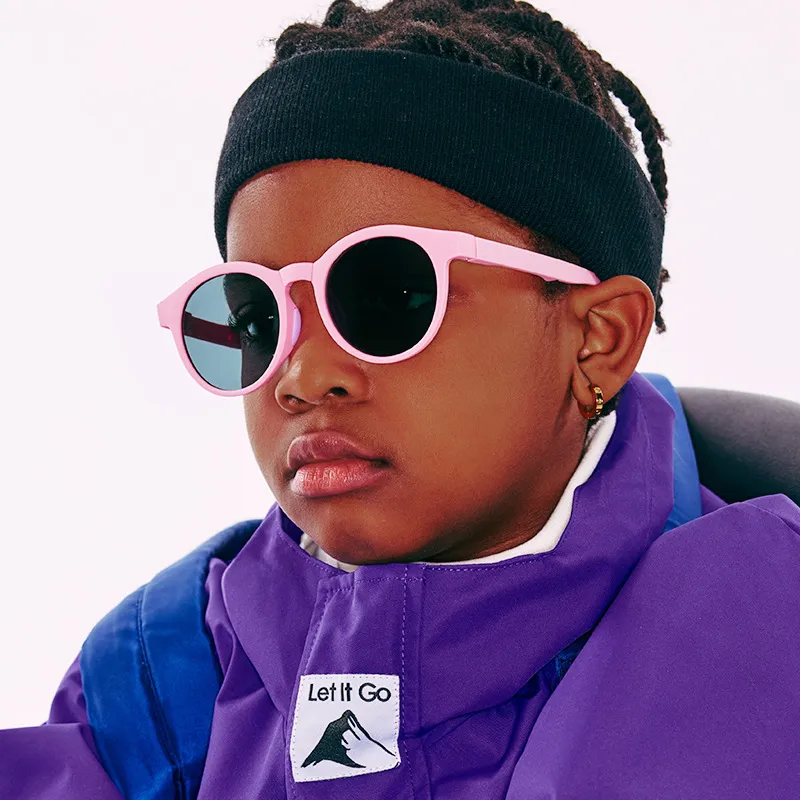 Kids Unisex TR90 Round Frame Holiday Sunglasses with TAC Lens