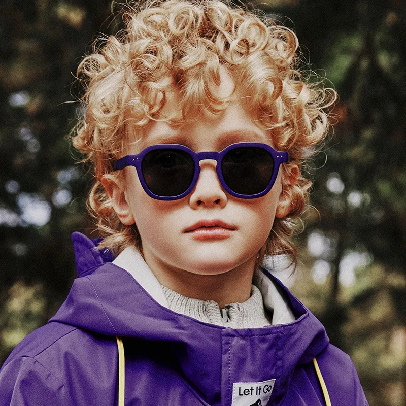 Kids Unisex Fashion Casual Holiday Silicone Round Frame Sunglasses