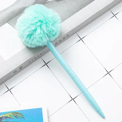 Creative Cartoon Multicolor Fur Ball Decorative Ball Pen