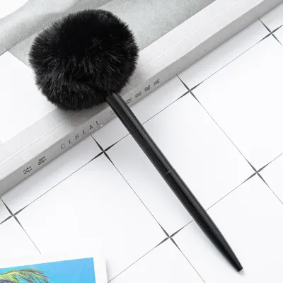 Creative Cartoon Multicolor Fur Ball Decorative Ball Pen