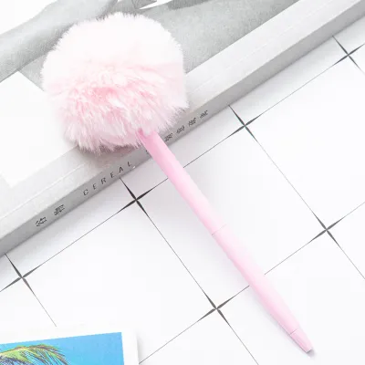 Creative Cartoon Multicolor Fur Ball Decorative Ball Pen