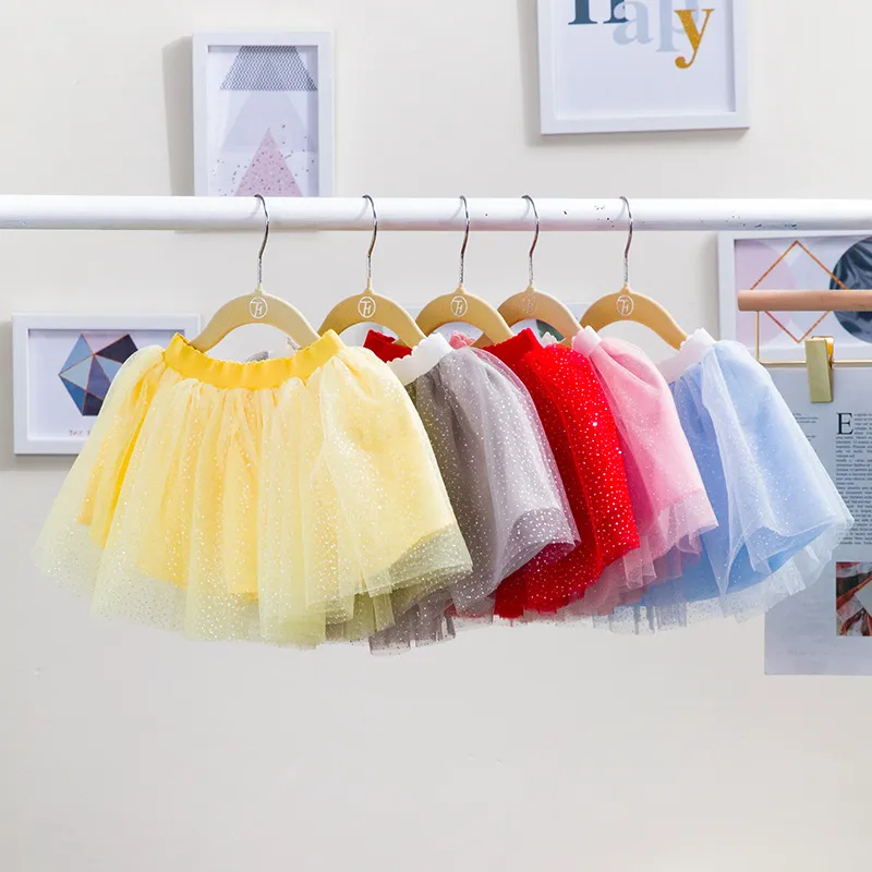 Kids Baby Girls Casual Cute Sequins Mesh Party Tutu Princess Skirt 0-3T