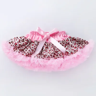 Kids Baby Girls Casual Cute Floral Polka Dot Plaid Print Mesh Party Tutu Princess Skirt