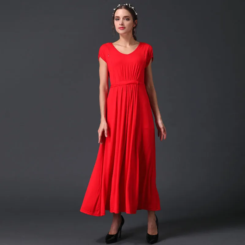 Pregnant Women Casual Solid Color Sleeveless Adjustable Belt Breastfeeding Dress