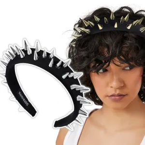 Women Fashion Punk Rivet Wide-Brimmed Headband