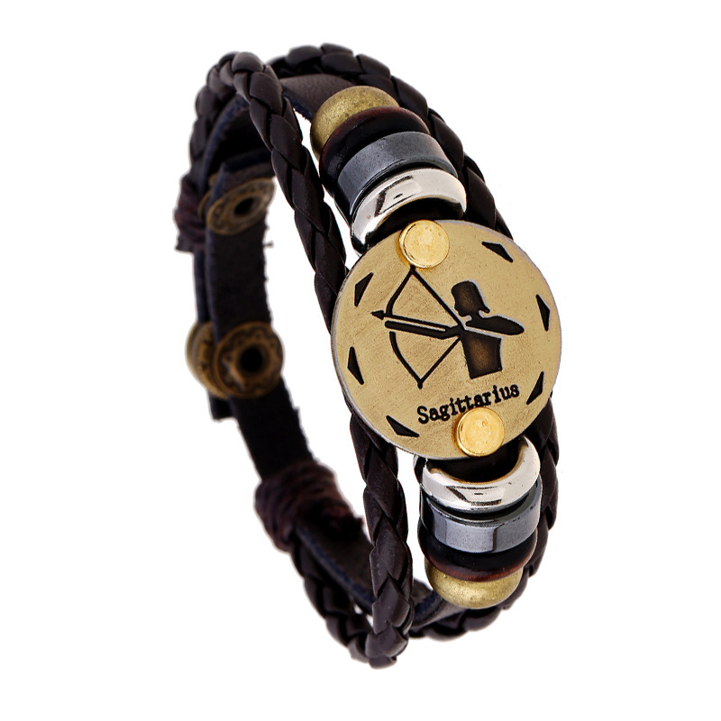 Wholesale Neutral Retro Twelve Zodiac Adjustable Woven