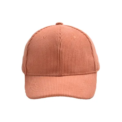 Unisex Kids Corduroy Baseball Cap Adjustable Outdoor Solid Color Dome Hat for 2-6 Years
