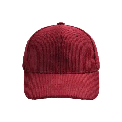 Unisex Kids Corduroy Baseball Cap Adjustable Outdoor Solid Color Dome Hat for 2-6 Years