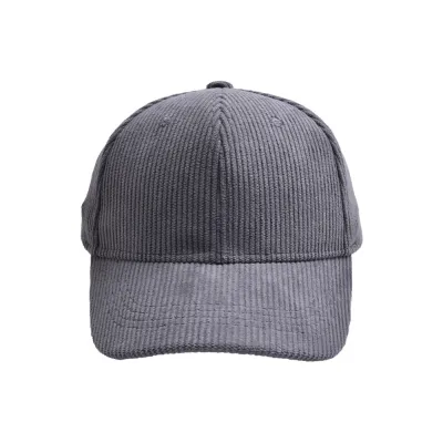 Unisex Kids Corduroy Baseball Cap Adjustable Outdoor Solid Color Dome Hat for 2-6 Years