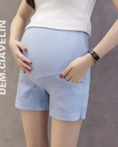 Summer Fashion Stretch Belly Maternity Shorts