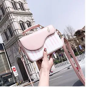 Women Fashion Colorblock Piano Print Flap Handle Crossbody Bag