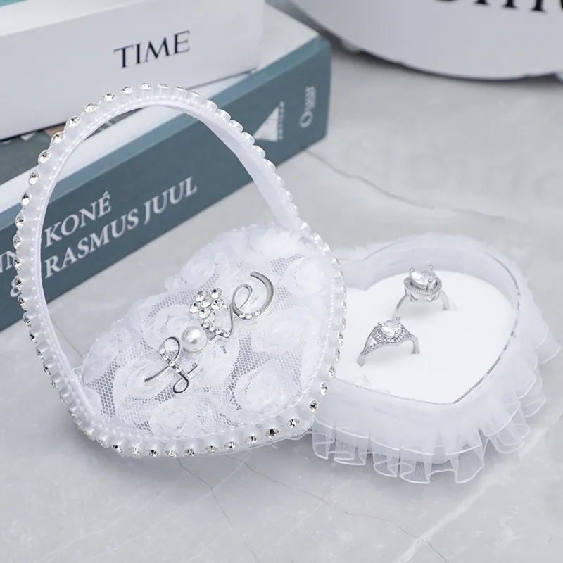 Creative Wedding Party Decoration Mini Lace Heart Ring Box