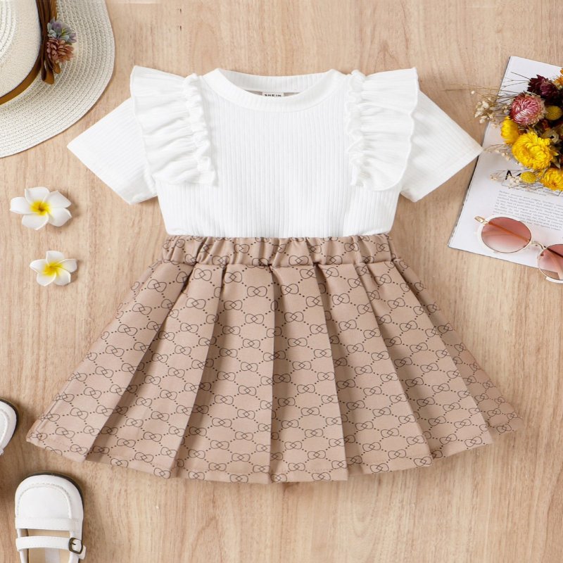 Wholesale Kids Toddler Girls Casual Cute Bow Print Short