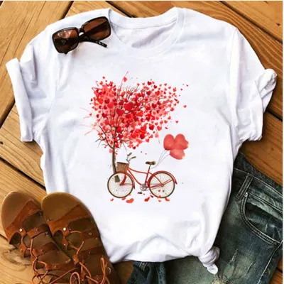 Women's Modal Floral Print Round Neck Short Sleeve T-Shirt