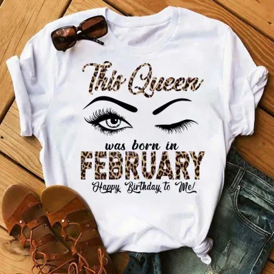 Women's Leopard Letter Eyelash Print Modal T-Shirt - Fresh Sweet Style Round Neck Short Sleeve
