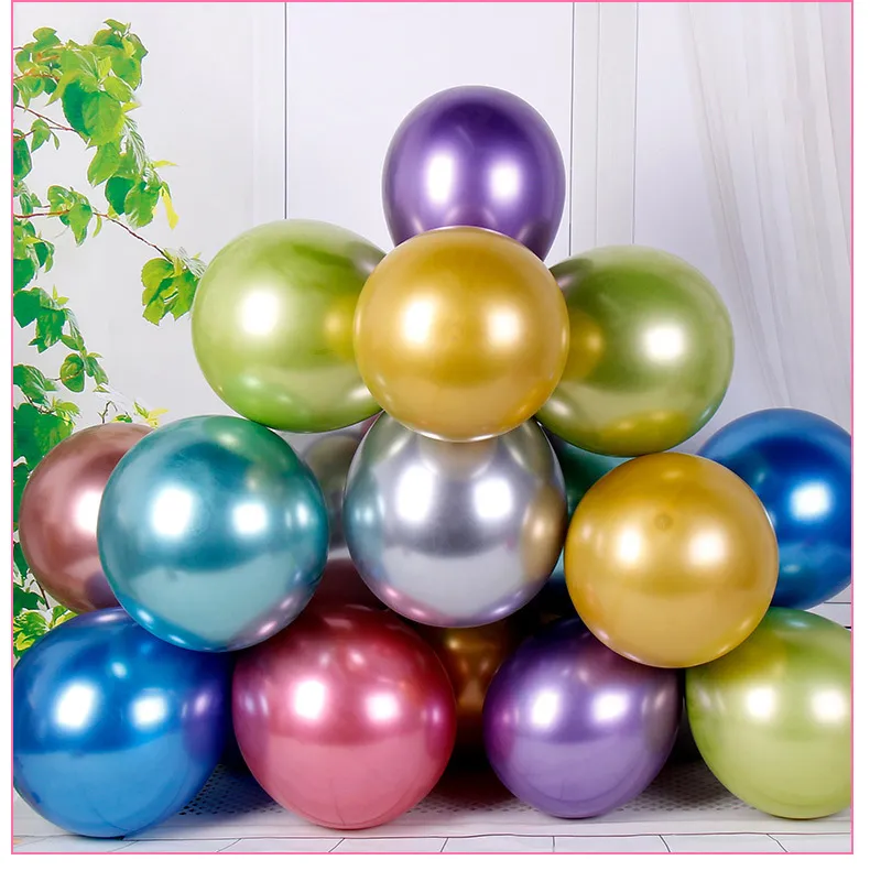 10Inches 1.8G Wedding Party Decorative Metallic Thickened Balloon