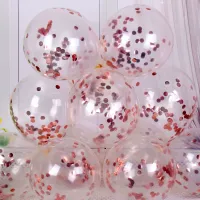 12 Inch Sequin Rose Gold (50/Bag)