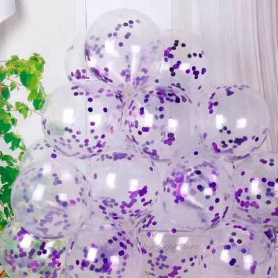 Wedding Birthday Party 12 Inch Sequined Latex Balloons 50-Bag