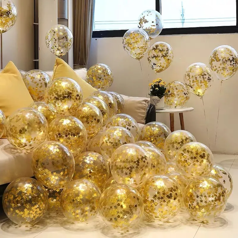 Wedding Birthday Party 12 Inch Sequined Latex Balloons 50-Bag