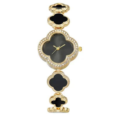 Women's Four-Leaf Clover Rhinestone Bracelet Watch