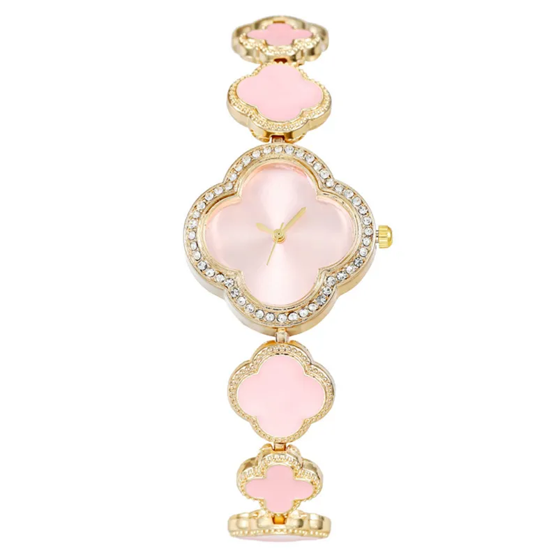 Women's Four-Leaf Clover Rhinestone Bracelet Watch