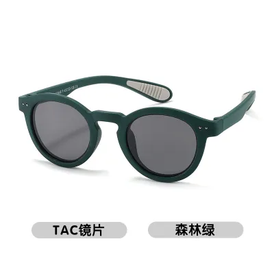 Kids Unisex Fashion Casual Holiday Oval Box Frame Sunglasses with TAC Lens