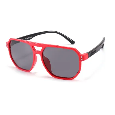 Kids Unisex Casual Cute Silicone Colorblock Sunglasses