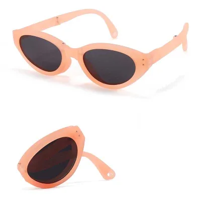 Kids Unisex Fashion Casual Solid Color Foldable Cat Sunglasses