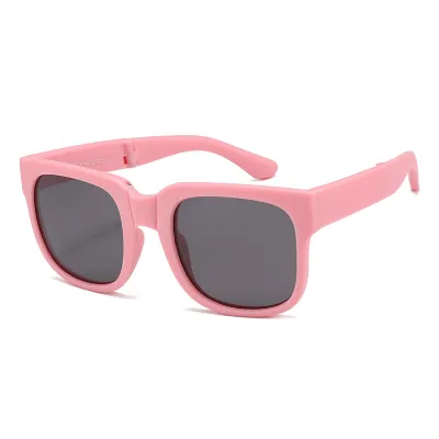 Kids Unisex Fashion Casual Cute Square Frame Folding Sunglasses