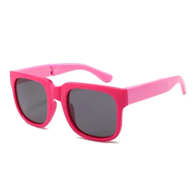 Kids Unisex Fashion Casual Cute Square Frame Folding Sunglasses