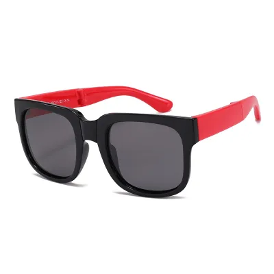 Kids Unisex Fashion Casual Cute Square Frame Folding Sunglasses
