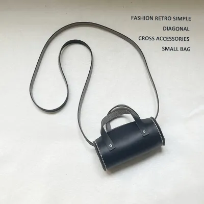 Kids Girls Fashion Casual Solid Color Barrel Crossbody Bag No Lining